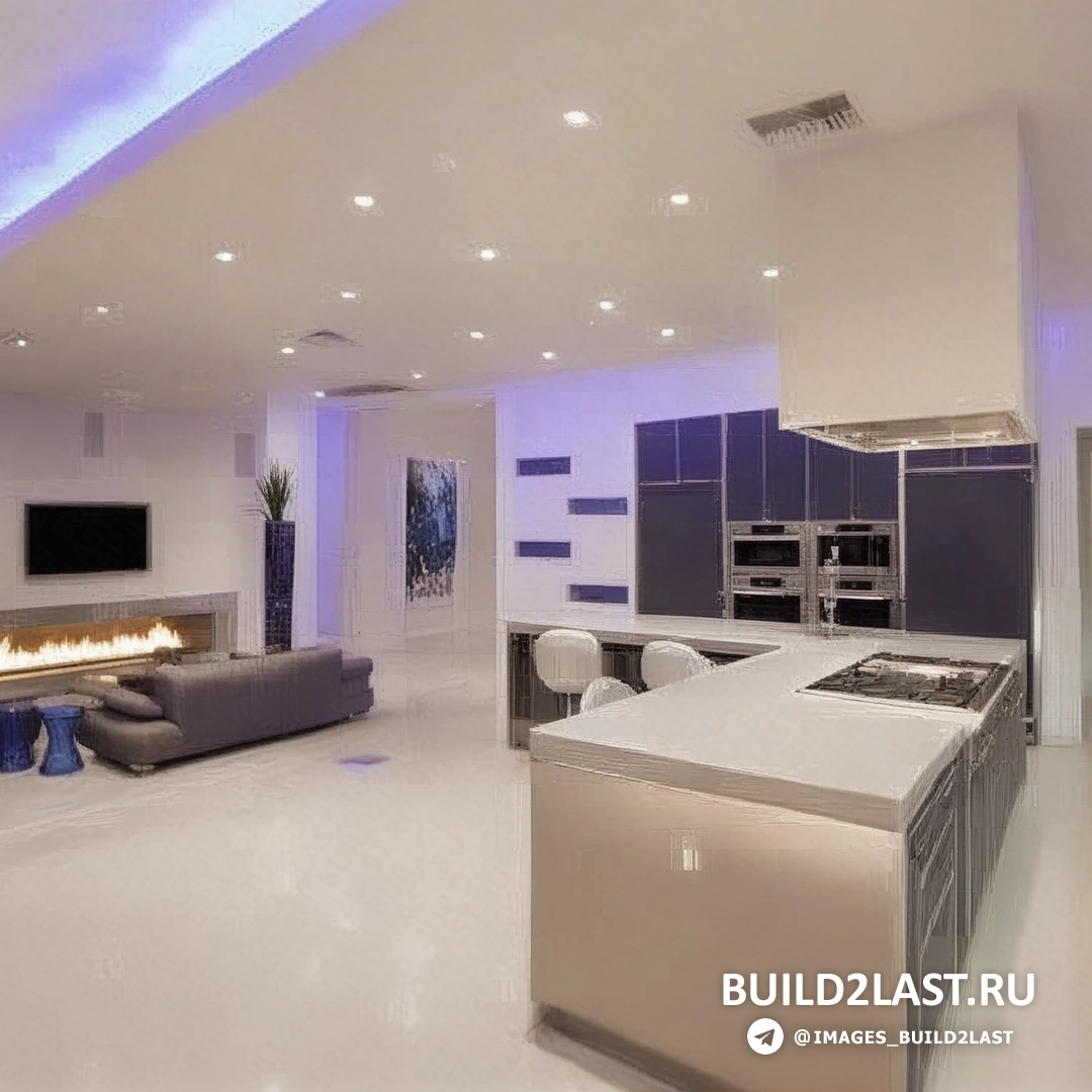 Стена с абстрактными картинами в стиле минимализм в современном интерьере.