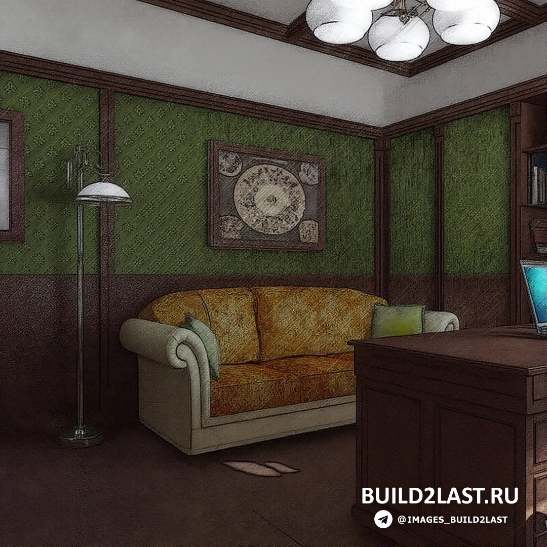 Тяжелые бархатные шторы и гобеленовые кресла в викторианской спальне